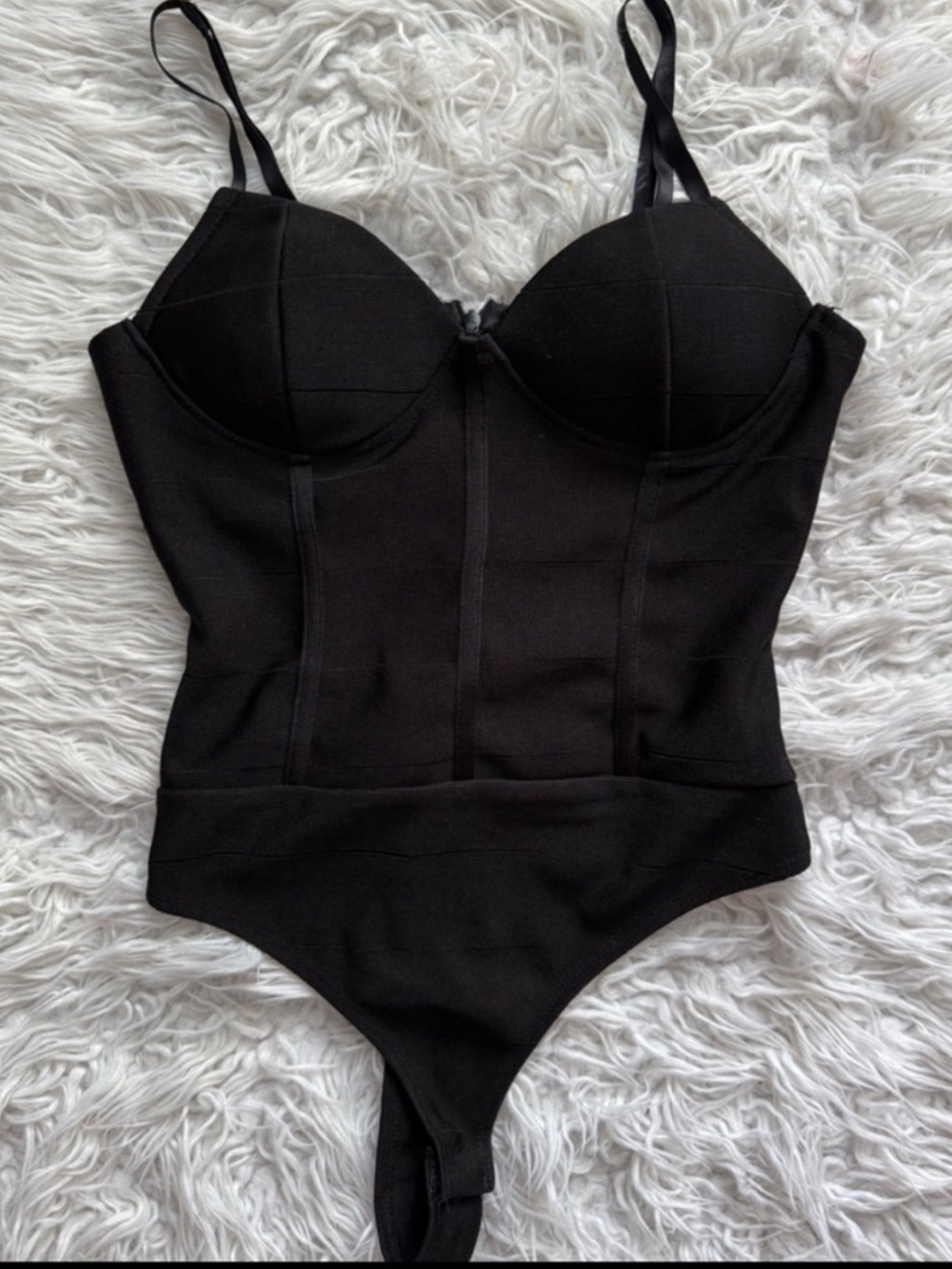 Haute Monde Black Bustier Bodysuit